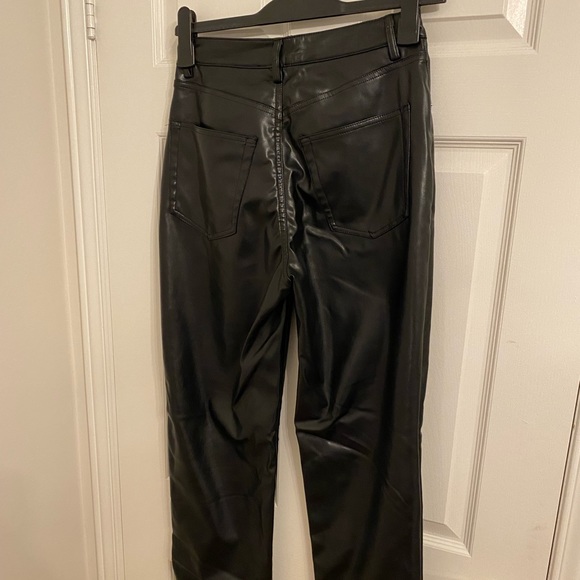 FAUX LEATHER BLACK PANTS - Picture 3 of 3